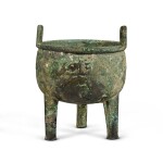 An archaic bronze ritual food vessel, ding Western Zhou dynasty, ca. 10th century BC |  西周 約公元前十世紀 青銅鼎