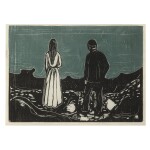 EDVARD MUNCH | TWO HUMAN BEINGS. THE LONELY ONES (SCHIEFLER 133; WOLL 157) 