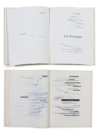 2 versions du "Coup de dés": édition de la NRF (1914) et édition sur calque (1969)