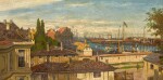 ALEXEI PETROVICH BOGOLIUBOV | View of the Naval Port at Copenhagen from the Windows of Amalienborg Palace