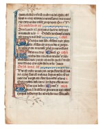 Leaf from a Book of Hours, illuminated manuscript in Latin on vellum, [Southern Netherlands, 14th century (last quarter)]