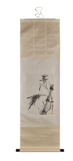 Shang Chengyu, Bamboo, Ink on paper with two seals of the artist, hanging scroll