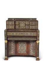 A Flemish Baroque Brass, Pewter and Mother-of-pearl inlaid Tortoiseshell and Kingwood Writing Desk, Antwerp, attributed to Henri van Soest, Early 18th Century