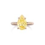 Fancy Intense Yellow diamond ring