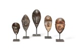 Cinq masquettes, Dan, Côte d'Ivoire | Five maskets, Dan, Ivory Coast