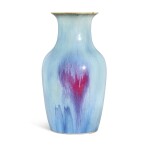 A flambé-glazed vase, Qing dynasty, 19th century  清十九世紀 窰變釉瓶