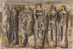 Six Standing Figures: Ideas for Sculptures (recto); One Seated and Three Standing Figures (verso)