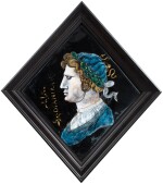 A painted enamel plaque with Deianira | Plaque en émail peint avec Déjarine