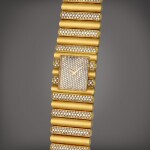 A yellow gold and diamond-set bracelet watch | Circa 1985