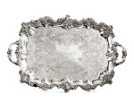 A Victorian silver two-handled tray, maker's mark of John & William Barnard for Edward Barnard & Sons, London, 1851,