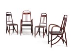 Paire de fauteuils, modèle 1511 et paire de chaises, modèle 511, vers 1905