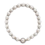 Cultured Pearl and Diamond Necklace | 養殖珍珠 及 鑽石 項鏈