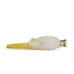 A Silver-Gilt-Mounted Thomas Webb and Sons Yellow Cameo Glass Swan's Head Scent Bottle, Circa 1885