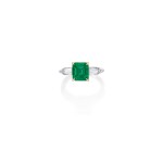 EMERALD AND DIAMOND RING, TIFFANY & CO. | 祖母綠配鑽石戒指，蒂芙尼