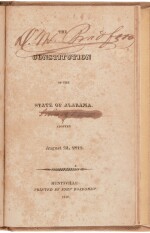 Alabama | The scarce first printing of the Alabama Constitution