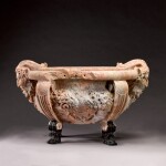 A carved marble cistern, 19th century, possibly earlier
