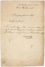 Napoleon I | Letter signed, ordering payments to scientists and artists on the Egyptian Campaign, 1798