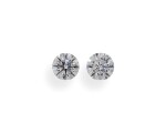 A Pair of 0.50 Carat Round Diamonds, D Color, SI1 Clarity