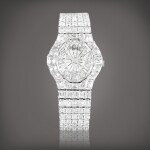 Aura, Reference 40011 A white gold and diamond-set bracelet watch, Circa 1990 | 伯爵 | Aura 型號40011 | 白金鑲鑽石鏈帶腕錶，約1990年製