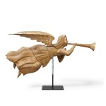 American Carved Wood and Sheet Metal Gabriel Weathervane, 20th Century