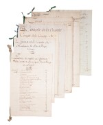 3 comptes de dépenses, 1785-1787, et 4 comptes des dépenses du duc d'Angoulême, son frère aîné.