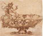 Design for a Tazza decorated with Bacchus, grapes and putti