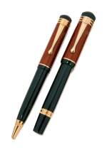 MONTBLANC | A SET OF TWO LIMITED EDITION WRITING INSTRUMENTS CONSISTING OF ONE FOUNTAIN PEN AND ONE BALLPOINT PEN, MADE FOR FRIEDRICH SCHILLER, CIRCA 2000