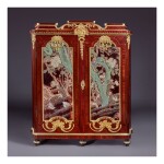 A RÉGENCE GILT BRONZE-MOUNTED AMARANTH AND CHINESE COROMANDEL LACQUER ARMOIRE A DOUCINE, SECOND QUARTER 18TH CENTURY