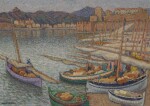Barques dans le port de Collioure