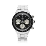 ROLEX | REFERENCE 6240/6239 DAYTONA  A STAINLESS STEEL CHRONOGRAPH WRISTWATCH WITH REGISTERS AND BRACELET, CIRCA 1966