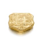 A chased gold snuff box, probably German or Dutch, circa 1740,