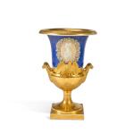 A Berlin (K.P.M.) 'lapis-lazuli'-ground Campana vase, circa 1840 | Campana-Vase mit Fond aus 'Lapislazuli', KPM Berlin, circa 1840