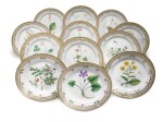 A Set of Twelve Royal Copenhagen 'Flora Danica' Salad Plates, Modern