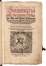 Dietrich, Summaria uber die gantze Biblia, Frankfurt, 1562, contemporary pigskin
