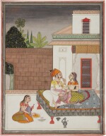 An Illustration to a Ragamala Series: Raga Malhar, India, Bikaner, 1750 (inscribed Vikrama Era 1806 on verso)