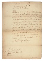 CROMWELL | letter signed, addressed to the Commissioners of Admiralty and Navy, 1654/55