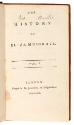  [ANONYMOUS] | The History of Eliza Musgrove, 1769