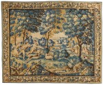 A Louis XIV French Hunting Tapestry, Aubusson, late 17th century