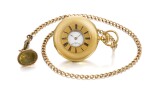 YELLOW GOLD HALF HUNTING CASED KEYLESS WATCH NO. 4969, MADE IN 1866