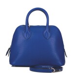 Hermès Bleu Electric Bolide 123 Mini of Chevre Leather with Palladium Hardware