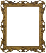 A mid-18th century British Rococo carved and pierced giltwood frame