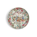 A Large Samson Dish painted in Chinese Export Famille-Rose Style, Circa 1900