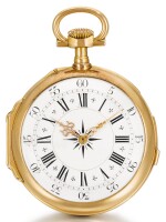 A LADY'S GOLD QUARTER REPEATING KEYLESS LEVER WATCH IN LATE 18TH CENTURY STYLE 1883, NO. 4456, SOLD TO LA PRINCESSE GALITZINE ON 9 JANUARY 1892 FOR 1400 FRANCS [ 寶璣十八世紀末風格女裝黃金二問懷錶，年份1883，編號4456]