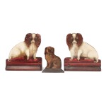 A GROUP OF THREE PAINTED MINIATURE DOG DUMMY BOARDS