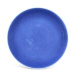 A blue-glazed dish, Mark and period of Guangxu 清光緒 藍釉盤 《大清光緒年製》款