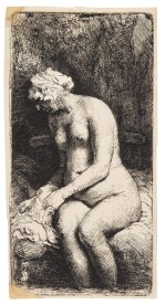 Woman Bathing Her Feet at a Brook (B., Holl. 200; New Holl. 309; H. 298)
