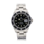 Rolex | Submariner, Reference 168000, A stainless steel wristwatch with date and bracelet, Retailed by Tiffany & Co., Circa 1988 | 勞力士 | Submariner 型號168000   精鋼鏈帶腕錶，備日期顯示，由Tiffany & Co.發行，約1988年製