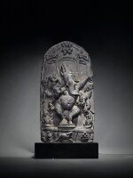 A Black Stone Stele of Ganesha India, Pala Period, 11th-12th Century 