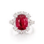 Ruby and Diamond Ring | 7.52克拉 天然「莫桑比克」未經加熱紅寶石 配 鑽石 戒指 