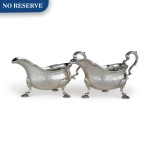 A Pair of early George III Silver Sauce Boats, Eliza Godfrey, London, 1765